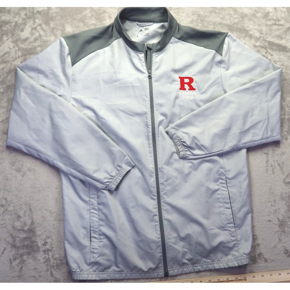 Rutgers Camden Golf Windbreaker Men's Size L  Adidas‎ University Scarlet Knights